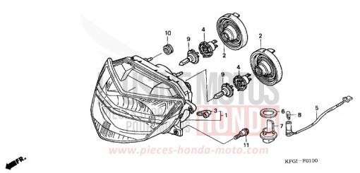 HEADLIGHT (FES250Y/1/2) FES250Y de 2000